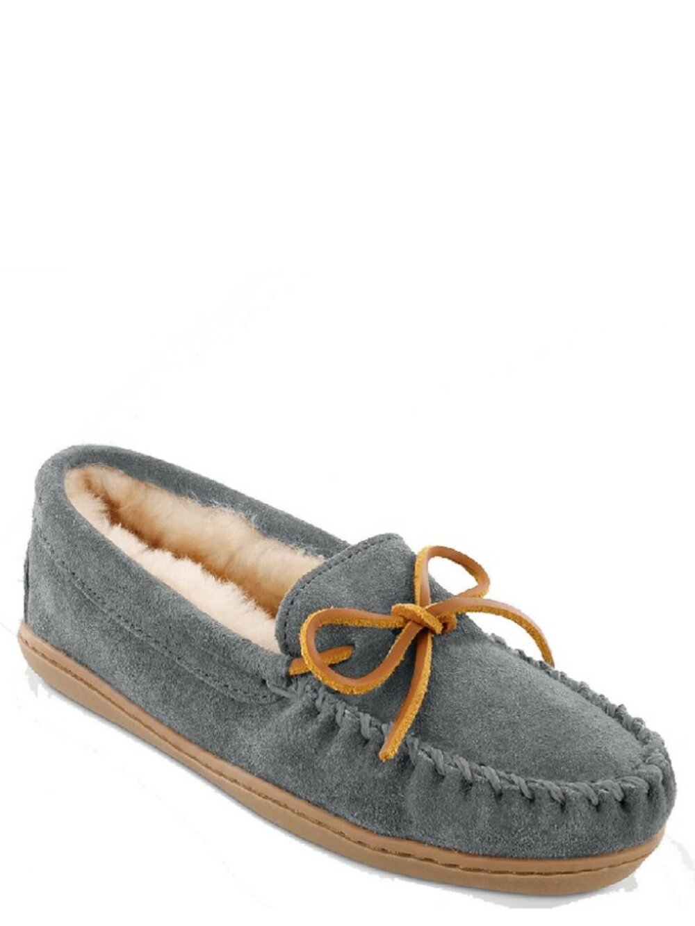 Women's Minnetonka Sheepskin Hardsole Moc Casual Slippers
